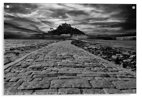 St Michael's Mount and Causeway, Cornwall  Acrylic by Brian Pierce
