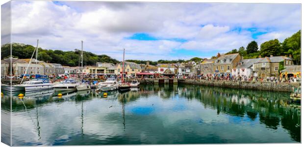 Padstow Panorama Canvas Print by Oxon Images