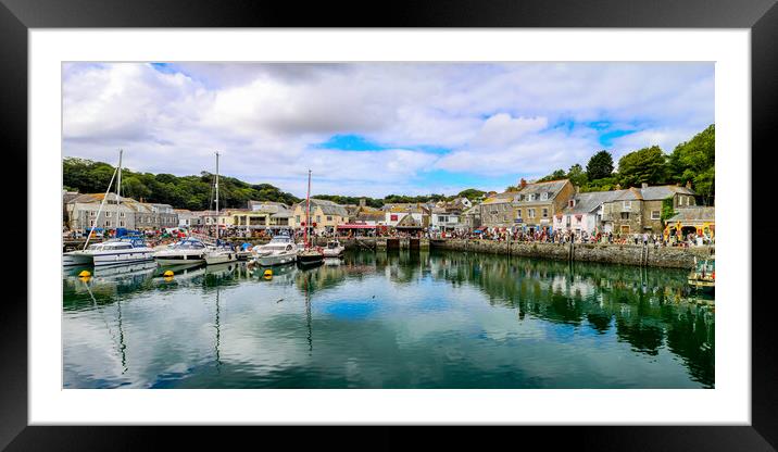 Padstow Panorama Framed Mounted Print by Oxon Images