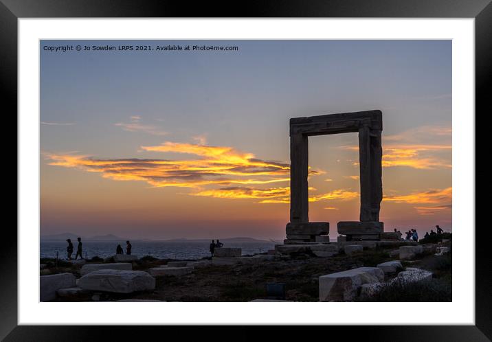 Temple of Apollo at Sunset, Naxos Framed Mounted Print by Jo Sowden