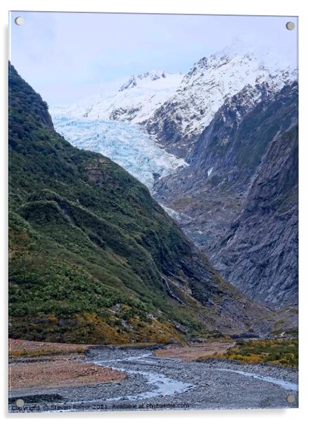 Franz Josef Glacier, South Island, New Zealand Acrylic by Steven Ralser