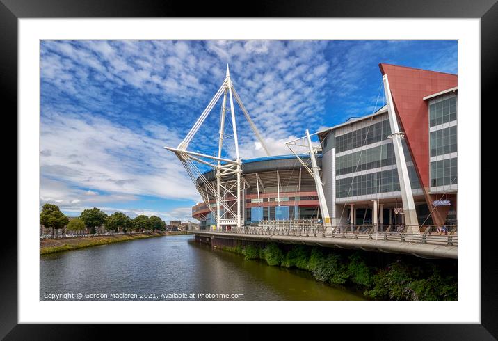 The Millennium Stadium Cardiff Framed Mounted Print by Gordon Maclaren