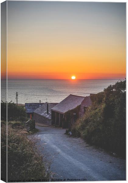 Calming Beautiful Cornish Sunset Canvas Print by KB Photo