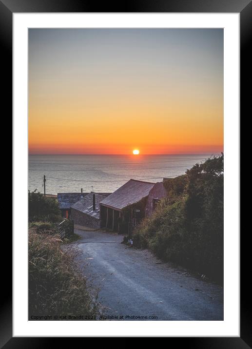 Calming Beautiful Cornish Sunset Framed Mounted Print by KB Photo