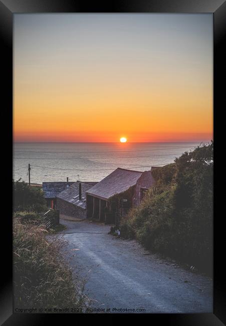 Calming Beautiful Cornish Sunset Framed Print by KB Photo