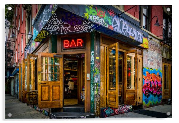 East Village Bar Acrylic by Chris Lord
