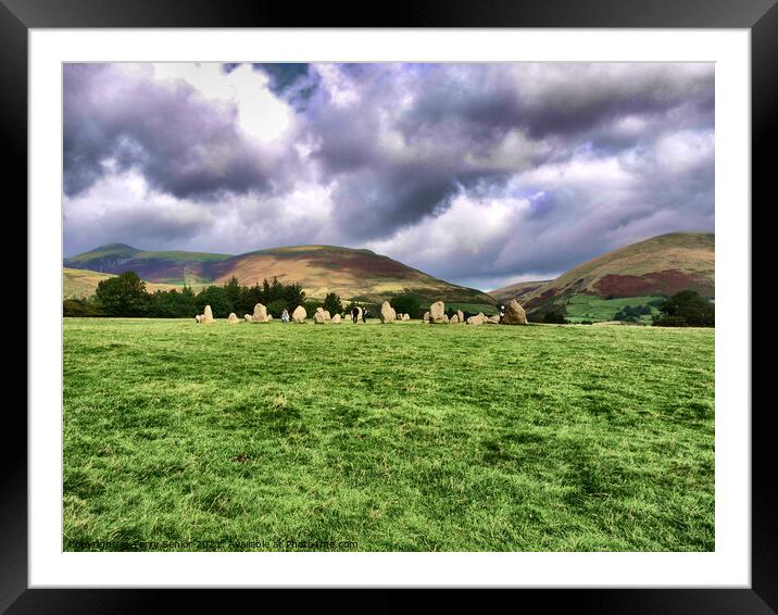HDR image of Castlerigg Stone Circle Lake District Framed Mounted Print by Terry Senior