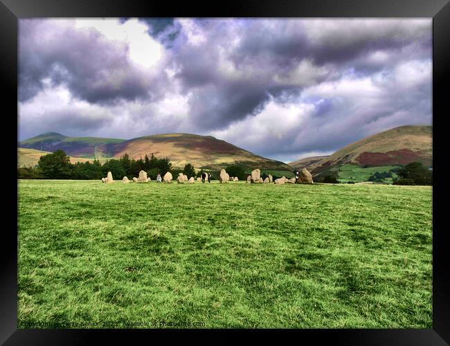 HDR image of Castlerigg Stone Circle Lake District Framed Print by Terry Senior
