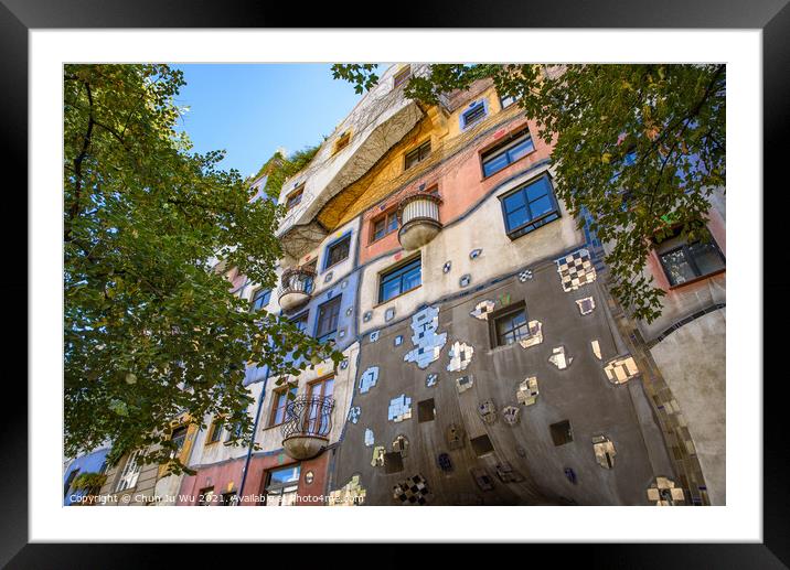 Hundertwasserhaus, an apartment house in Vienna, Austria Framed Mounted Print by Chun Ju Wu