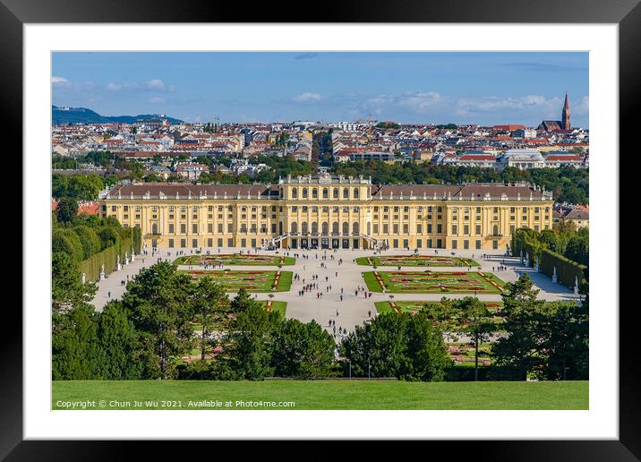 Schönbrunn Palace in Vienna, Austria Framed Mounted Print by Chun Ju Wu