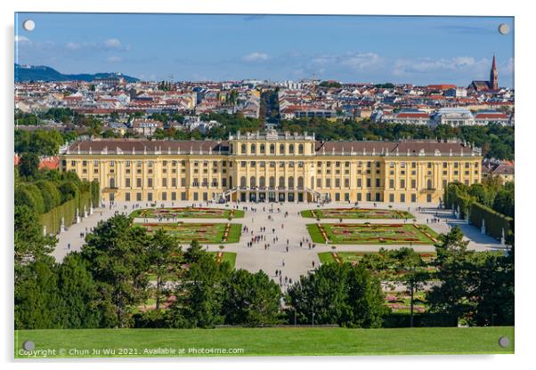 Schönbrunn Palace in Vienna, Austria Acrylic by Chun Ju Wu