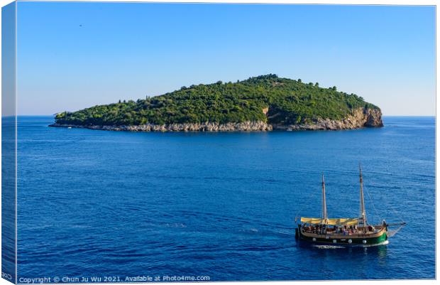 Lokrum, an island in the Adriatic Sea outside the old city of Dubrovnik, Croatia Canvas Print by Chun Ju Wu