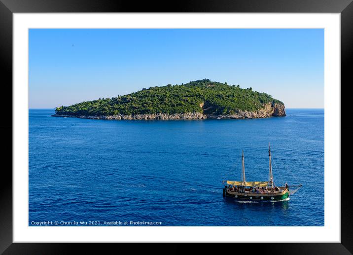 Lokrum, an island in the Adriatic Sea outside the old city of Dubrovnik, Croatia Framed Mounted Print by Chun Ju Wu