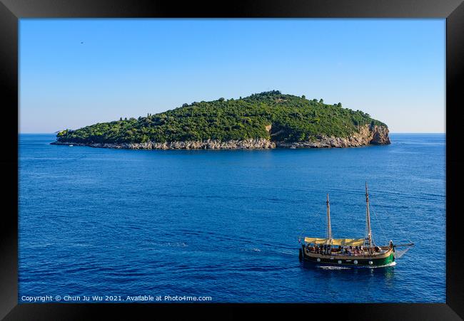 Lokrum, an island in the Adriatic Sea outside the old city of Dubrovnik, Croatia Framed Print by Chun Ju Wu