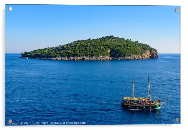 Lokrum, an island in the Adriatic Sea outside the old city of Dubrovnik, Croatia Acrylic by Chun Ju Wu
