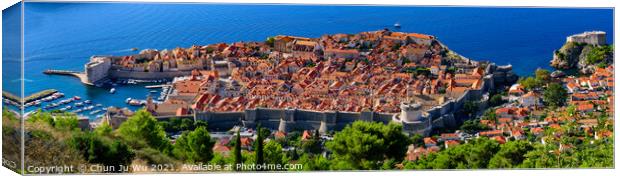 Panorama of the old town of Dubrovnik, Croatia Canvas Print by Chun Ju Wu