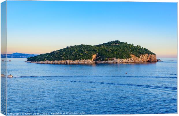 Lokrum, an island in the Adriatic Sea outside the old city of Dubrovnik, Croatia Canvas Print by Chun Ju Wu