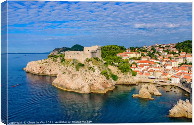 Fort Lovrijenac, a fortress by the western wall of the old city of Dubrovnik, Croatia Canvas Print by Chun Ju Wu
