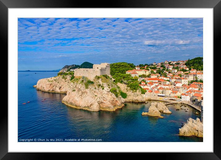 Fort Lovrijenac, a fortress by the western wall of the old city of Dubrovnik, Croatia Framed Mounted Print by Chun Ju Wu