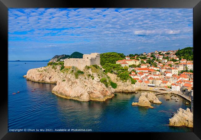 Fort Lovrijenac, a fortress by the western wall of the old city of Dubrovnik, Croatia Framed Print by Chun Ju Wu