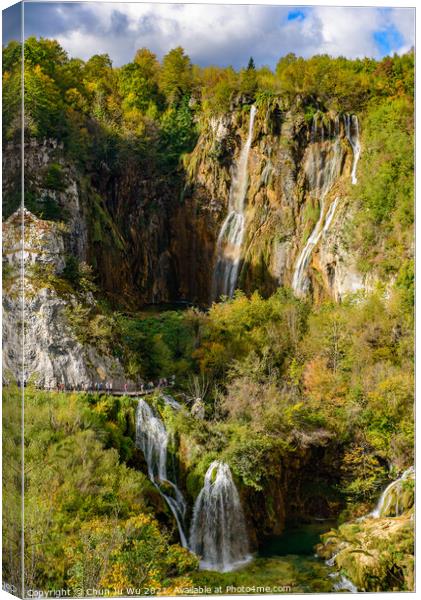 Great Waterfall and Sastavci Waterfalls in Plitvice Lakes National Park (Plitvicka Jezera), Croatia Canvas Print by Chun Ju Wu
