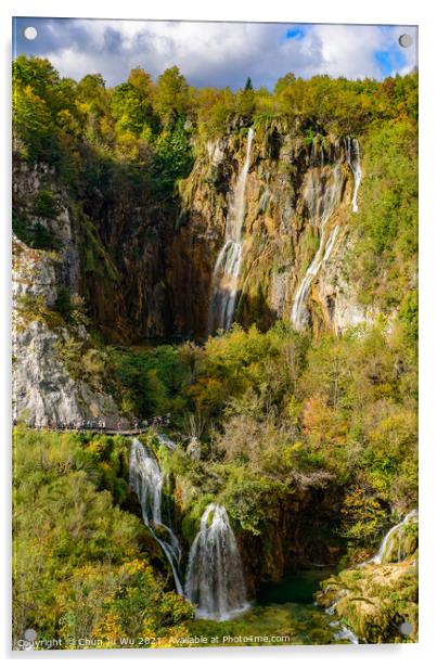 Great Waterfall and Sastavci Waterfalls in Plitvice Lakes National Park (Plitvicka Jezera), Croatia Acrylic by Chun Ju Wu