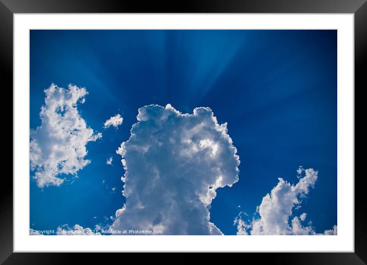 Clouds and Sunbeams Framed Mounted Print by Nic Croad