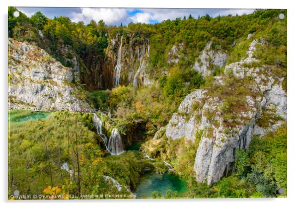 Great Waterfall and Sastavci Waterfalls in Plitvice Lakes National Park (Plitvicka Jezera), Croatia Acrylic by Chun Ju Wu