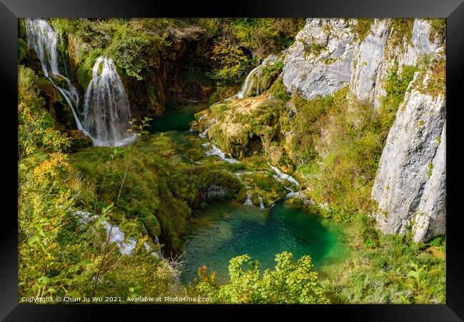 Sastavci Waterfalls in Plitvice Lakes National Park (Plitvička Jezera), Croatia Framed Print by Chun Ju Wu