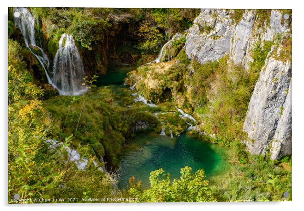 Sastavci Waterfalls in Plitvice Lakes National Park (Plitvička Jezera), Croatia Acrylic by Chun Ju Wu