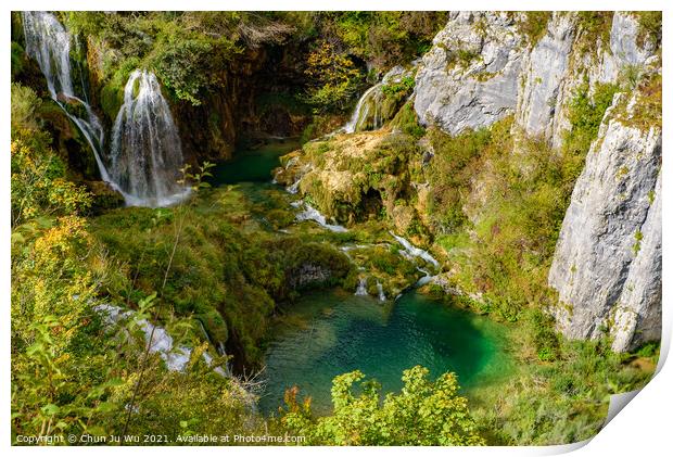 Sastavci Waterfalls in Plitvice Lakes National Park (Plitvička Jezera), Croatia Print by Chun Ju Wu