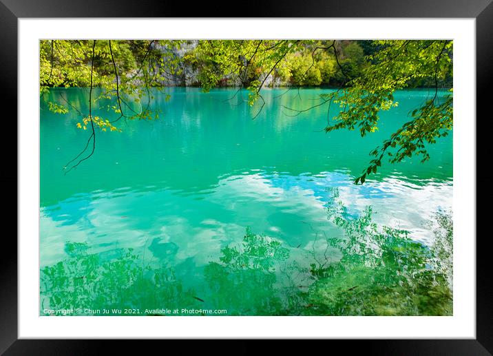 Plitvice Lakes National Park (Plitvička Jezera) with turquoise lake, Croatia Framed Mounted Print by Chun Ju Wu