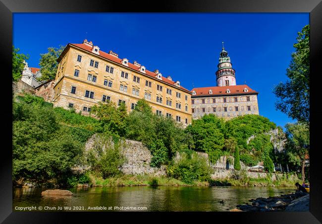 Český Krumlov Castle and Tower in the Czech Republic Framed Print by Chun Ju Wu