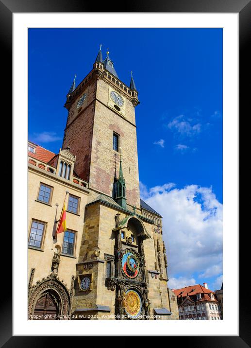 Astronomical Clock Tower at Old Town Square in Prague, Czech Republic Framed Mounted Print by Chun Ju Wu