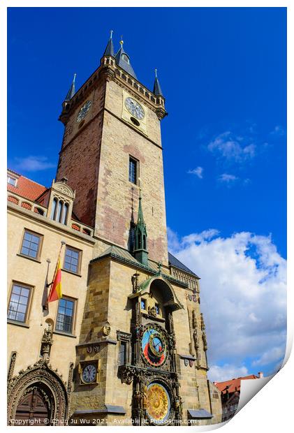 Astronomical Clock Tower at Old Town Square in Prague, Czech Republic Print by Chun Ju Wu