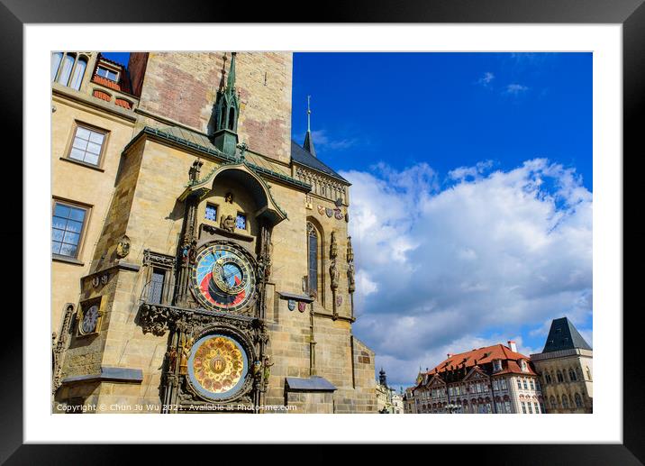 Astronomical Clock at Old Town Square in Prague, Czech Republic Framed Mounted Print by Chun Ju Wu