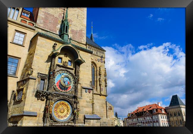 Astronomical Clock at Old Town Square in Prague, Czech Republic Framed Print by Chun Ju Wu
