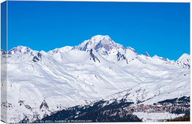 Mont Blanc in Savoie, France, the highest mountain in the Alps and in Europe west Canvas Print by Chun Ju Wu