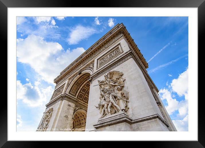 Arc de Triomphe, one of the most famous landmark in Paris, France Framed Mounted Print by Chun Ju Wu