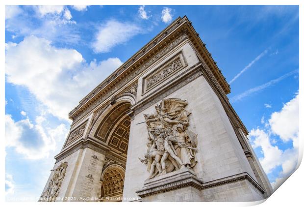 Arc de Triomphe, one of the most famous landmark in Paris, France Print by Chun Ju Wu