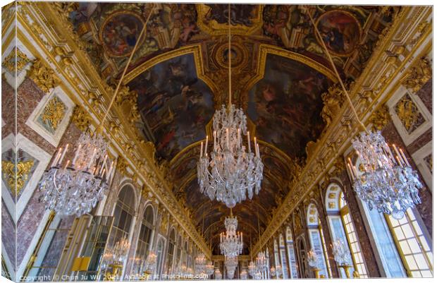 The Hall of Mirrors, Palace of Versailles, Paris, France Canvas Print by Chun Ju Wu