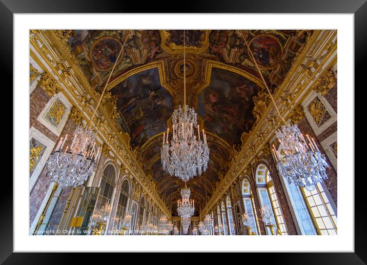 The Hall of Mirrors, Palace of Versailles, Paris, France Framed Mounted Print by Chun Ju Wu