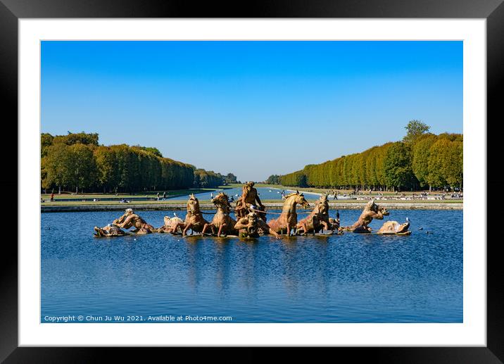 Fountain of Apollo (Bassin d'Apollon) in Palace of Versailles, Paris, France Framed Mounted Print by Chun Ju Wu
