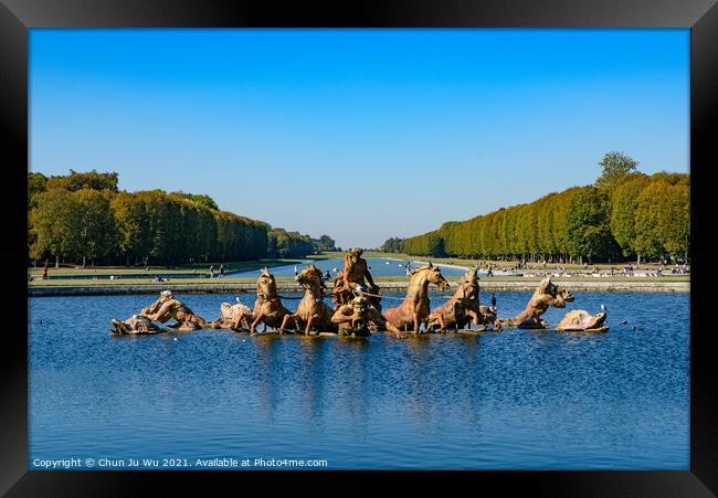 Fountain of Apollo (Bassin d'Apollon) in Palace of Versailles, Paris, France Framed Print by Chun Ju Wu