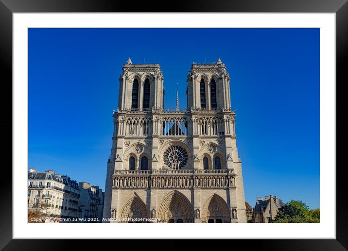Notre Dame Cathedral, Paris, France Framed Mounted Print by Chun Ju Wu