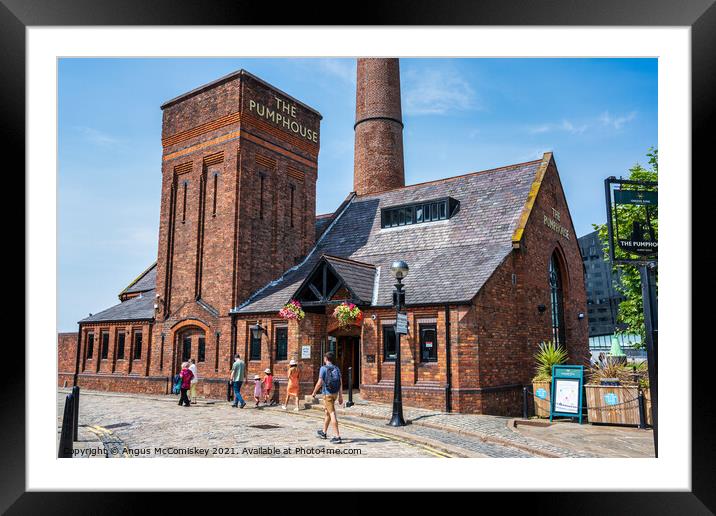 The Pumphouse on Royal Albert Dock, Liverpool Framed Mounted Print by Angus McComiskey