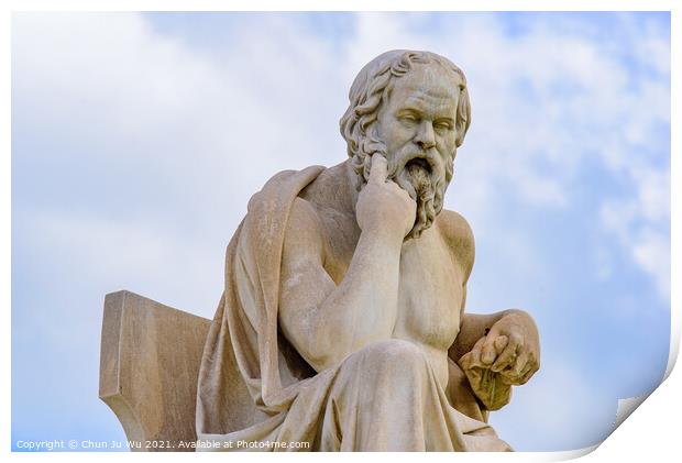Statue of Socrates in front of Academy of Athens in Athens, Greece Print by Chun Ju Wu