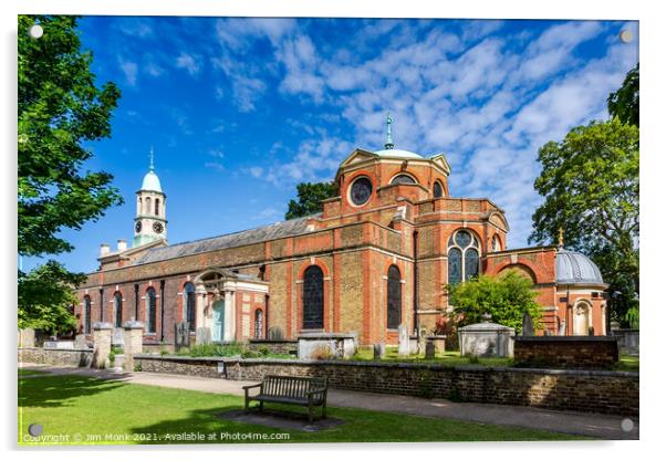 St Anne's Church, Kew Acrylic by Jim Monk
