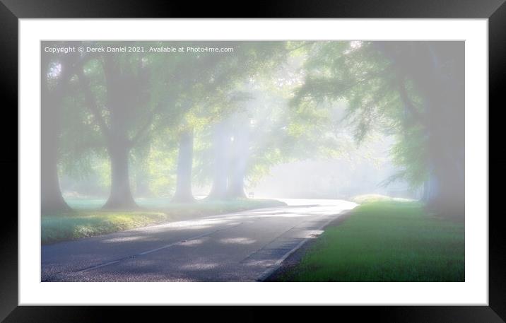Misty Morning At Beech Avenue #2 Framed Mounted Print by Derek Daniel