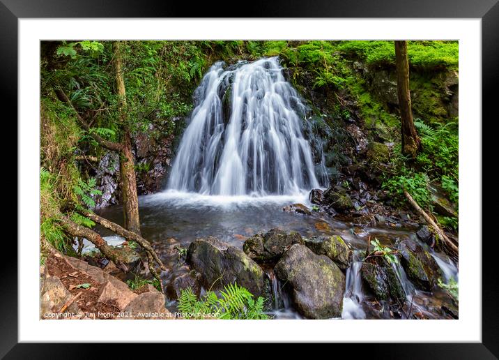 Tom Gill Waterfall Framed Mounted Print by Jim Monk